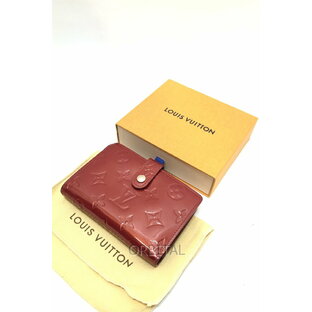【中古】経堂) ルイヴィトン LOUIS VUITTON ヴェルニ ポルトフォイユ ヴィエノワ M93528 二つ折り財布 ウォレット レッドの画像
