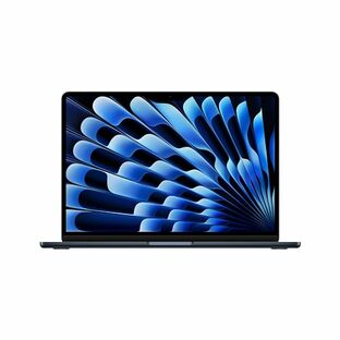 Apple 2024 MacBook Air M3チップ搭載13インチノートブック: 13.6インチLiquid Retina ディスプレイ, 8GB ユニファイドメモリ, 256GB SSD ストレージ, バッ クライトキーボード, 1080p FaceTime HD カメラ, Touch ID。iPhone や iPad との連係 機能, ミッドナイトの画像