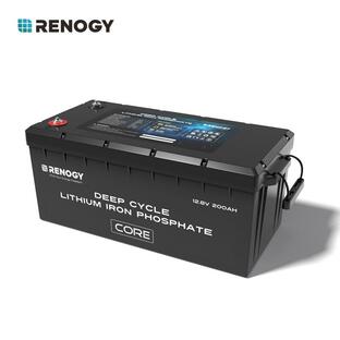 RENOGY リン酸鉄 リチウムイオンバッテリー 12v 200ah 軽量 RV キャンピング LiFePO4 オフグリッド ディープサイクル 停電対策 サブバッテリー 車中泊の画像