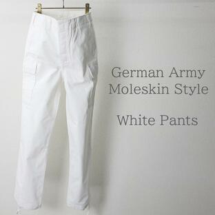 ドイツ連邦軍. モールスキンパンツ[ホワイト] ドイツ ドイツ軍 BW DE 新品 白 ズボン ミリタリー パレード 厚手 エスアンドグラフの画像