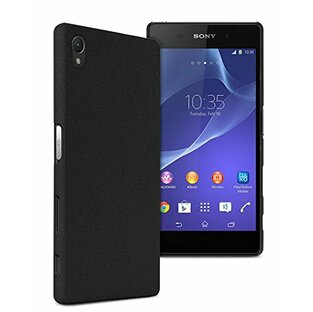 ソニー SONY Xperia Z5 Premium SO-03H 5.5インチ専用 磨き砂面 携帯用ケース スマートフォン保護カバー「522-0077-01」 (ブラック)の画像