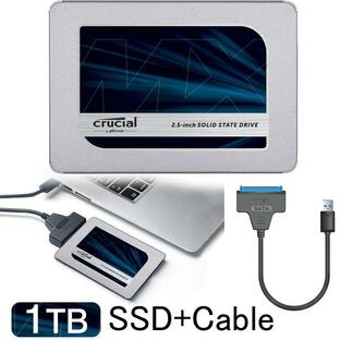 Crucial MX500 SSD 1TB 2.5インチ CT1000MX500SSD1 SATA3 内蔵 SSD+ SATA-USB3.0変換ケーブル付 翌日配達 5年保証 送料無料の画像
