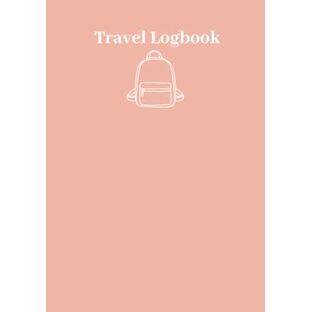 Travel Logbook: 旅行記録ノート ピンクベージュの画像