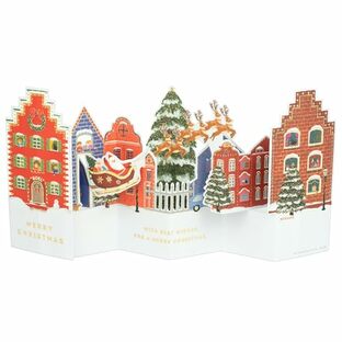 グリーティングライフ クリスマス カード サンタポップアップミニ タウン ET-139の画像