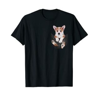 面白いペンブローク ウェルシュコーギー あなたのポケットにコーギー愛好家向け Tシャツの画像