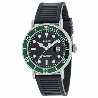 [TIMEX] タイメックス ポートサイド PORTSIDE グリーン 文字盤 ステンレススチール ミネラルガラス クォーツ フィリピン 時計 腕時計 ブランド TW2W16700 メンズ ブラックの画像