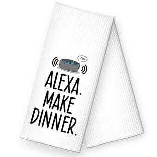 RZHV Alexa, Make Dinner Kitchen Towel, Funny Speakers Dish Towel 並行輸入品の画像