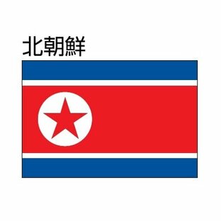 北朝鮮 国旗 90×120cm エクスラン生地（アクリル100％） トーエイの画像