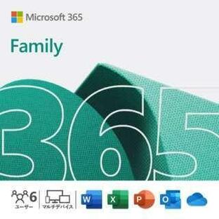 国内正規品Microsoft365 Family 1年版 オンラインコード版（ダウンロード） [Windows＆Macソフト 利用可能人数6人/インストール台数無制限/1年版]の画像