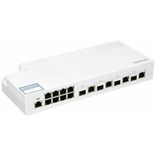 QNAP(キューナップ)10GbE L2 Webマネージドスイッチ 4つの10GbE SFP+/RJ45コンボポート、8つのギガビットイーサネットポート QSW-M408-4Cの画像