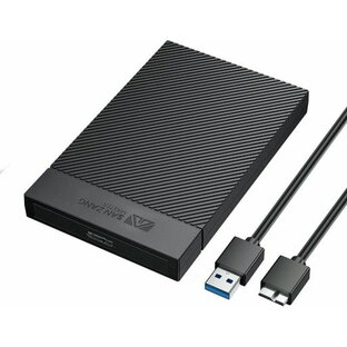 SAN ZANG MASTER 2.5インチ HDD ケース USB 3.0接続 UASP対応 5GBPS高速転送 HDD外付けケース 2.5インチ SSDケース 4TB容量対応 ハードディスクケース 工具不要 バックアップ 9.5MM/7MM SATAの画像