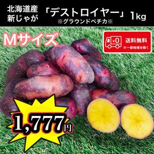 希少じゃがいも 北海道産 デストロイヤー Mサイズ 1kg 送料無料 お試し 馬鈴薯の画像