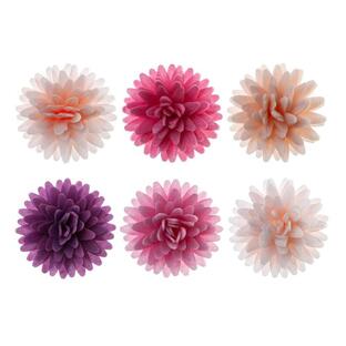Dekozauber24 Edible flowers for cake decorating, 12 pieces, 6 colours, wafeの画像