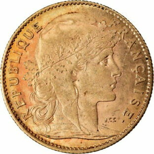 アンティークコイン コイン 金貨 銀貨 Coin, France, Marianne, Francs, 1905, Paris, AU , Goldの画像