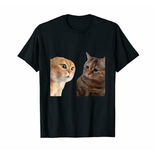 2匹の猫がミームを話す Tシャツの画像