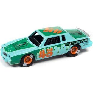 JOHNNY LIGHTNING 1/ 64 1982 ポンティアック グランプリ ストックカー デモ ダービー ライトブルー/ グリーン(JLSP253A)ミニカー 返品種別Bの画像