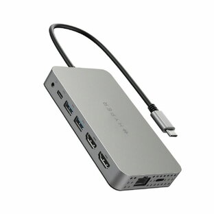HYPER デュアル4K HDMI 10in1 USB-Cハブ for M1 HyperDrive HP-HDM1H [HPHDM1H]の画像