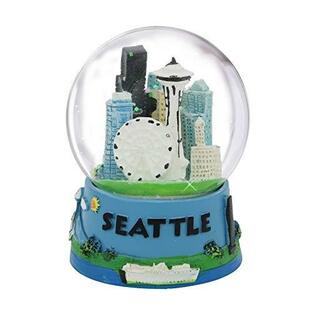 スノーグローブ 雪 置物 794WA-0205 Seattle Snow Globe Souvenir with Space Needle and Skyline, 3.5 Incの画像