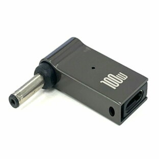 fine-R 100W DC 4.0×1.35mm ノートパソコン PD 充電 変換アダプター 90° L型 L字 TYPE-C USB-C 変換プラグ (PL保険加入品) (100WP 40135)の画像