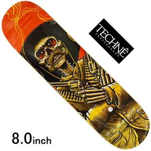 テクネ 8.0 インチ スケボー デッキ Dead King Rising Pancho Techne Skateboards ライジング タトゥーアート デザイン 入れ墨 人気 ブランド 彫の画像