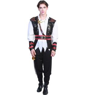 Men's ハロウィン 衣装 男海賊 ジャック船長パイレーツオブカリ ビアン 男性用 メンズ用 ハロウィーン 王様ハロウィン衣装 コスプレ衣装 コスチュームの画像