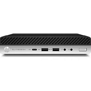 HP EliteDesk 800 G4 4CB30UT Mini Desktop (2.1 GHz Intel Core i5-8500T, 8 GB DDR4 SDRAM, 256 GB SSD, Windows 10 Pro)の画像