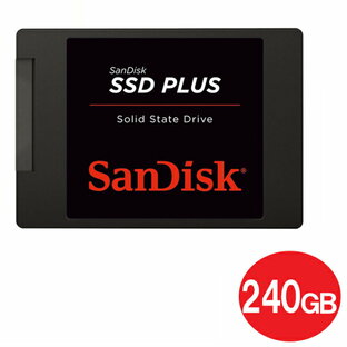 ＼エントリポイント7倍！7/6／サンディスク SSDプラス 240GB 2.5インチ SATA接続 内蔵型SSD SDSSDA-240G-G26 SATA3 6Gb/s SSD PLUS SanDisk 海外リテール メール便送料無料の画像