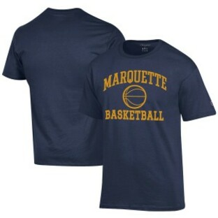 チャンピオン メンズ Tシャツ トップス Marquette Golden Eagles Champion Icon Logo Basketball Jersey TShirt Navyの画像