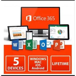 最新版 Microsoft Office 365 Win/Mac 対応 PC5台＋モバイル5台 サポート有 [ダウンロード版][代引き不可]※の画像