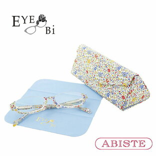 ABISTE 【Eye-Bi】 リバティプリント(ケイティアンドミリー)リーディンググラス＆ケースセット/ホワイト 7160018 女性 ギフト ブランド プレゼント アビステの画像