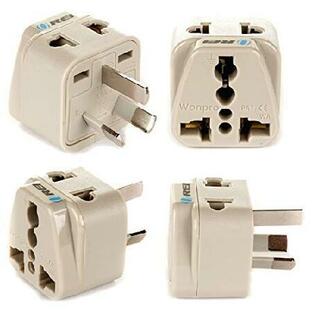 OREI USA to Australia, China, New Zealand ＆ More (Type I) Travel Adapter Plug - 2 in 1 - CE Certified - RoHS Compliant - 4 Pack - White Color (DB-16-の画像