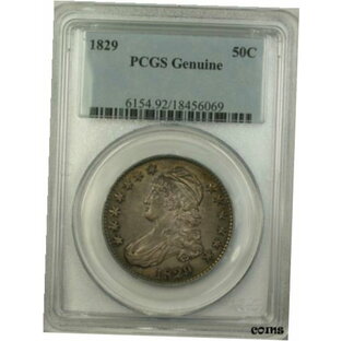 【極美品/品質保証書付】 アンティークコイン 銀貨 1829 Capped Bust Silver Half Dollar Coin PCGS Genuine (Choice BU Well Struck) TW [送料無料] #sct-wr-8430-855の画像