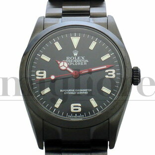 ROLEX ロレックス エクスプローラー1 114270 Y番 DLCコーティングカスタム メンズ 腕時計 【中古】の画像