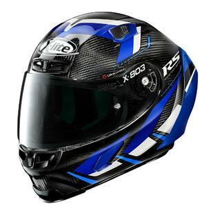 NOLAN(ノーラン) バイク用 ヘルメット フルフェイス XLサイズ(61-62cm) X-lite X-803RS ウルトラカーボン MOTORMASTER(ブルー/53) 33012の画像