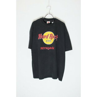 【中古】HANES (ヘインズ) 90'S S/S HARD ROCK CAFÉ REYKJAVIK T-SHIRT 90年代 半袖 ハード ロック カフェ レイキャビク Tシャツ BLACK [SIZE: XL USED]の画像