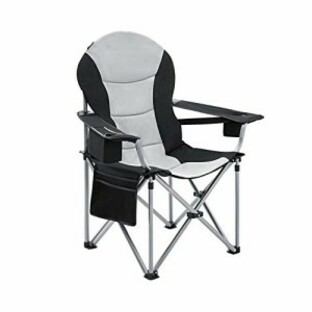 wuxafe Folding Camp Chair with Cup Holder and Side Bag for Outdoors Festivals Garden Caravan Trips Fishing Beach etcの画像