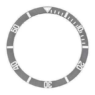 Bezel Insert Faded Fat Numbers Compatible with Rolex Submariner 1665 5508 5513 1680 Gray 並行輸入品の画像