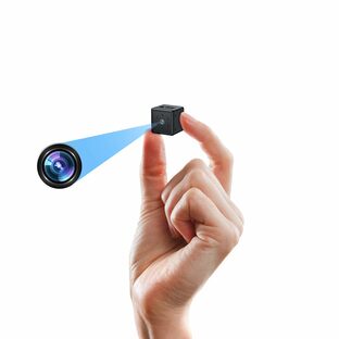 (無料64 GB SDカード)超小型カメラ/隠しカメラ/ワンボタン録画と音声録音機能 このスパイカメラはサイズが小さく軽量 配線不要 取り付けと使用が簡単 屋内/屋外に適した小型監視カメラと小型防犯カの画像