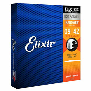 Elixir NANOWEB with ANTI-RUST Custom Light 09-46 2set エレキギター弦 ナノウェブ エリクサーの画像