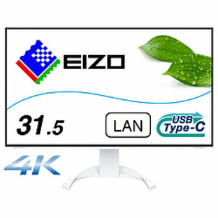 EIZO(エイゾー) USB-C接続 PCモニター FlexScan ホワイト EV3240X-WT ［31.5型 /4K(3840×2160） /ワイド］ EV3240XWTの画像