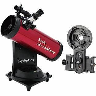 ケンコー(Kenko) 天体望遠鏡 Sky Explorer SE-AT100N RD スマホアダプターセット 焦点距離450mm ニュートン反射式 22.5倍/45倍/71倍 簡易自動追尾機能 卓上タイプ 163511の画像