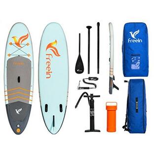 サーフィン Freein Inflatable Stand Up Paddle Board SUP Surfing Board with Backpack, 122 x 33 x 6 inchの画像