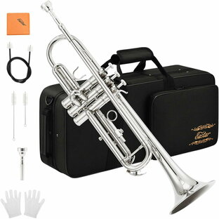 0000 Eastar Silver Standard Trumpet Bb トランペット シルバー 専用ケース クリーニングキット付属 ETR-380Nの画像