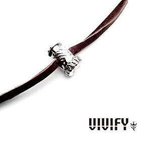 VIVIFY ビビファイ ネックレス シルバー Decorate Cord Stoper Leather Necklaceの画像
