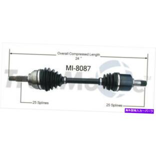 axle CV車軸シャフトフロント左スラックMI-8087ぴったり97-02三菱ミラージュ CV Axle Shaft Front Left SurTrack MI-8087 fits 97-02 Mitsubishi Miraの画像