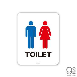 サインステッカー TOILET トイレ用ステッカー ミニサイズ 再剥離 表示 識別 標識 ピクトサイン 室内 施設 店舗 民泊 MSGS003 gs ステッカーの画像