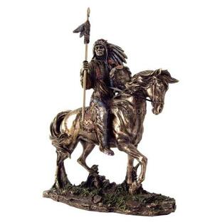ネイティブアメリカンインディアン- マンダン族 インディアン酋長彫像 彫刻/ 西部 開拓時代 アパッチ 騎兵隊 バッファロー(輸入品)の画像