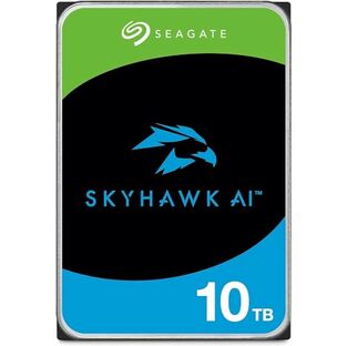 Seagate SkyHawk AI 3.5インチ 【データ復旧 3年付】 10TB 内蔵 ハードディスク HDD CMR 5年保証 6Gb/S 256MB 7200rpm ネットワーク 監視 カメラ ビデオレコーダー ST10000VE001の画像
