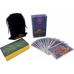 ELYN クトゥルフ オクトパス ミステリーゲーム 神話 ファンタジー タロットカード 収集可能 占い トランプ デッキ マジック パーティー 占いカードゲーム アートワーク パープルの画像