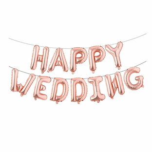 結婚式 バルーン ハッピーウェディング 風船 HAPPY WEDDING ウェディング 飾り 結婚式 飾りつけ ゴールド シルバー ローズゴールド ピンク お祝い 贈り物 プレゼント イベントの画像